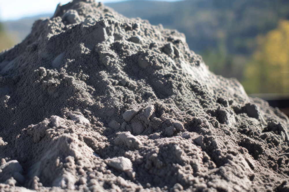 A mound of fly ash