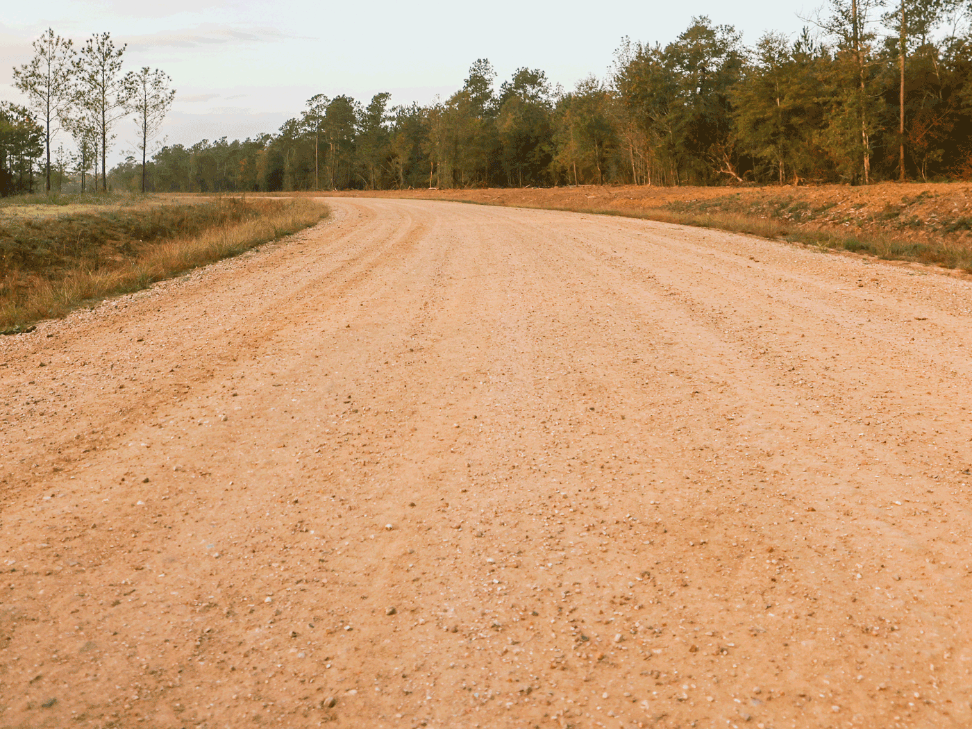 Straight-on view of completed Perma-Zyme stabilized road in Devers