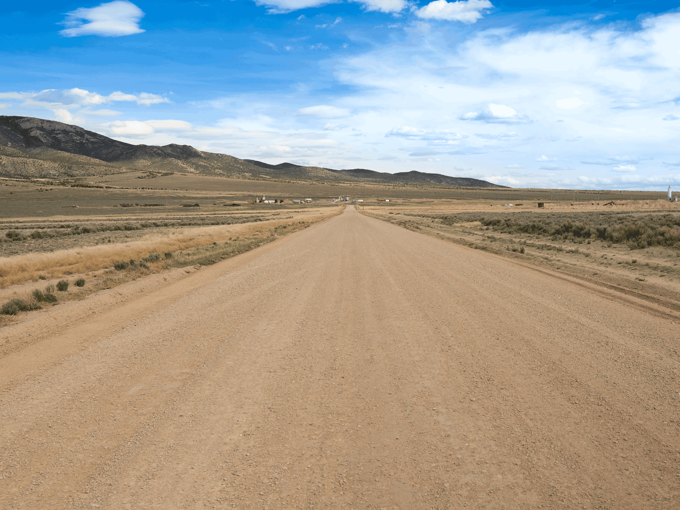 Straight on view of completed road in White Pine County treated with Perma-Zyme