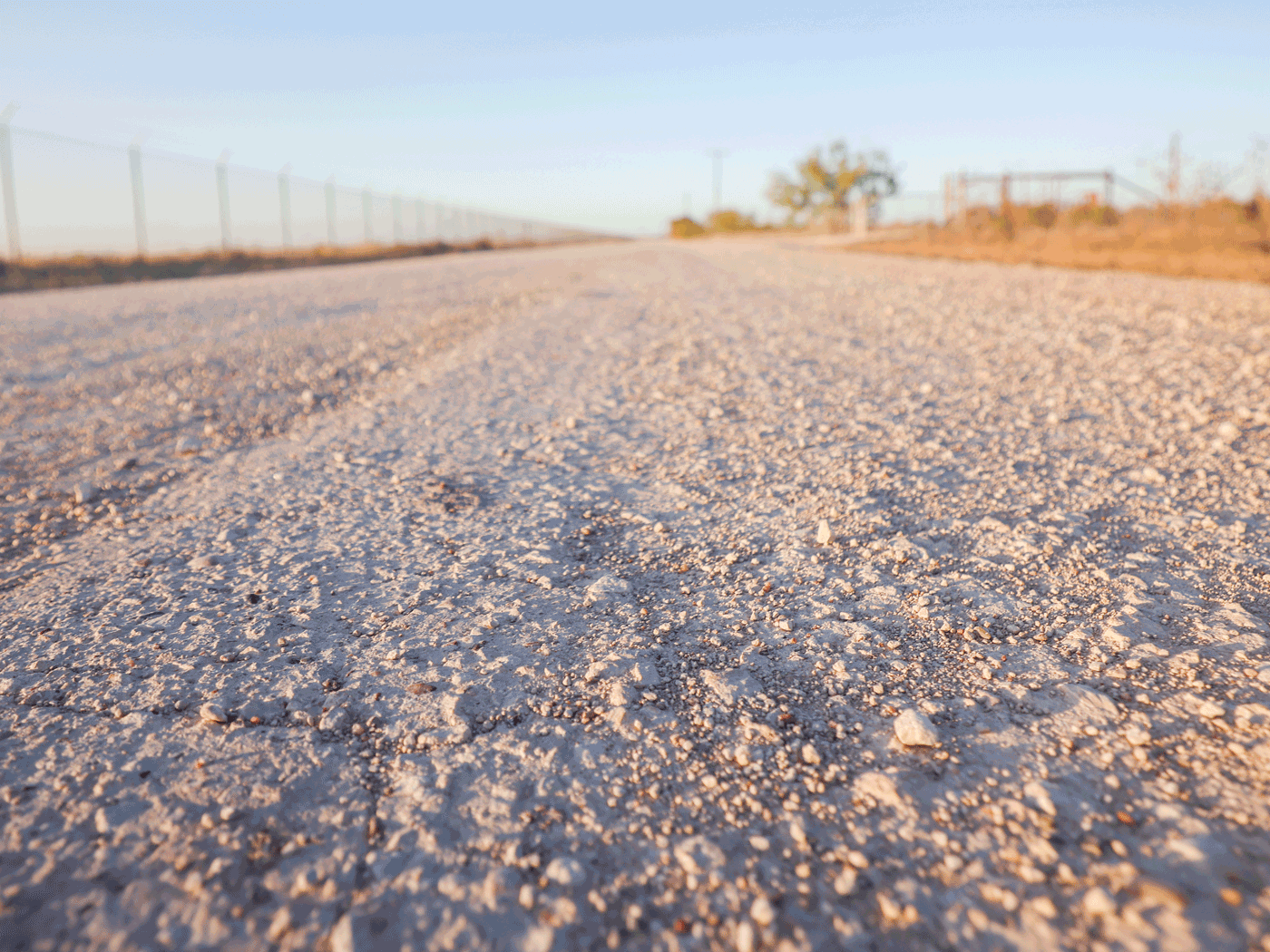 Close-up view of Abilene road treated with Perma-Zyme