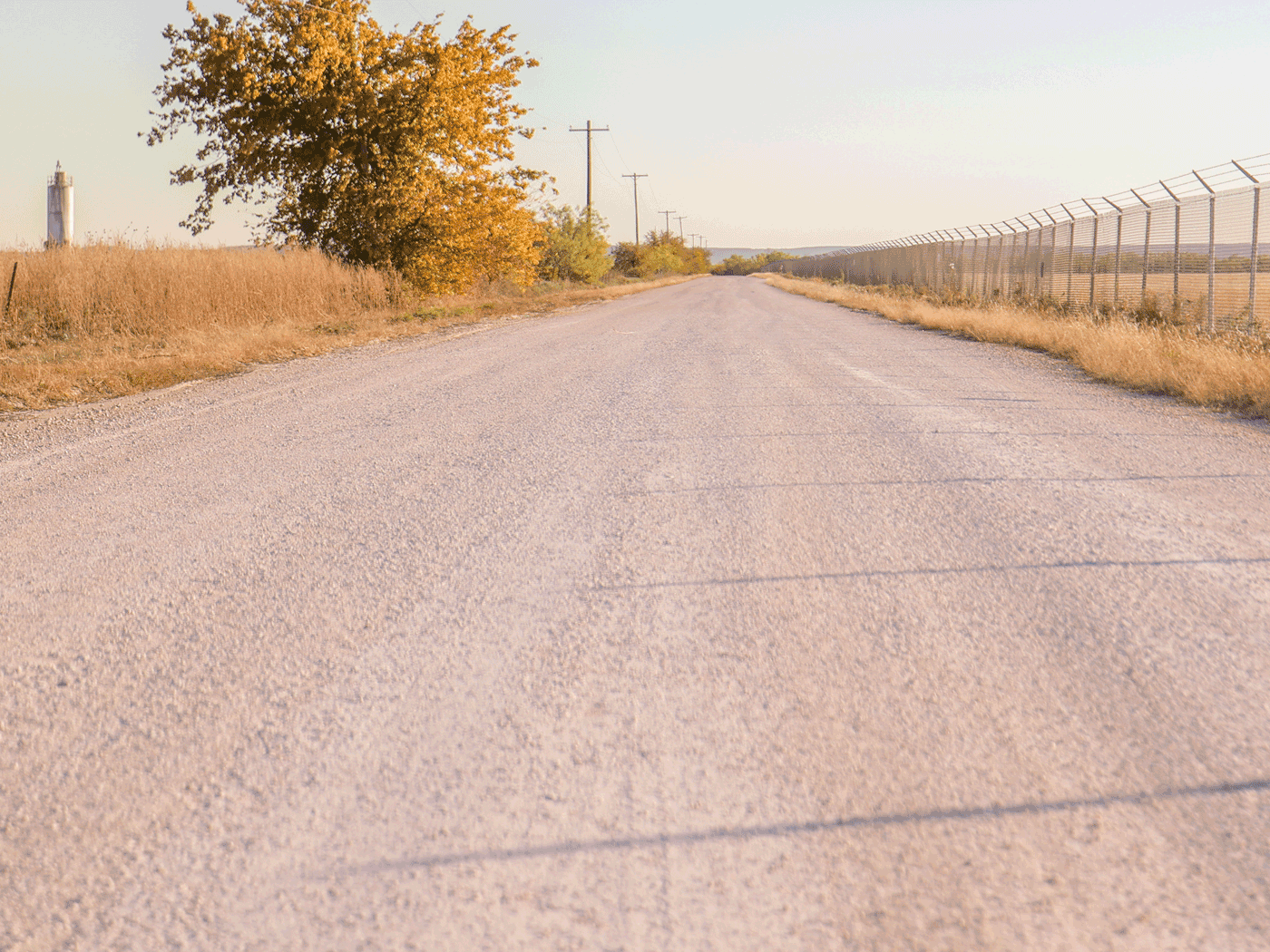 Straight-on view of completed Perma-Zyme stabilized road in Abilene