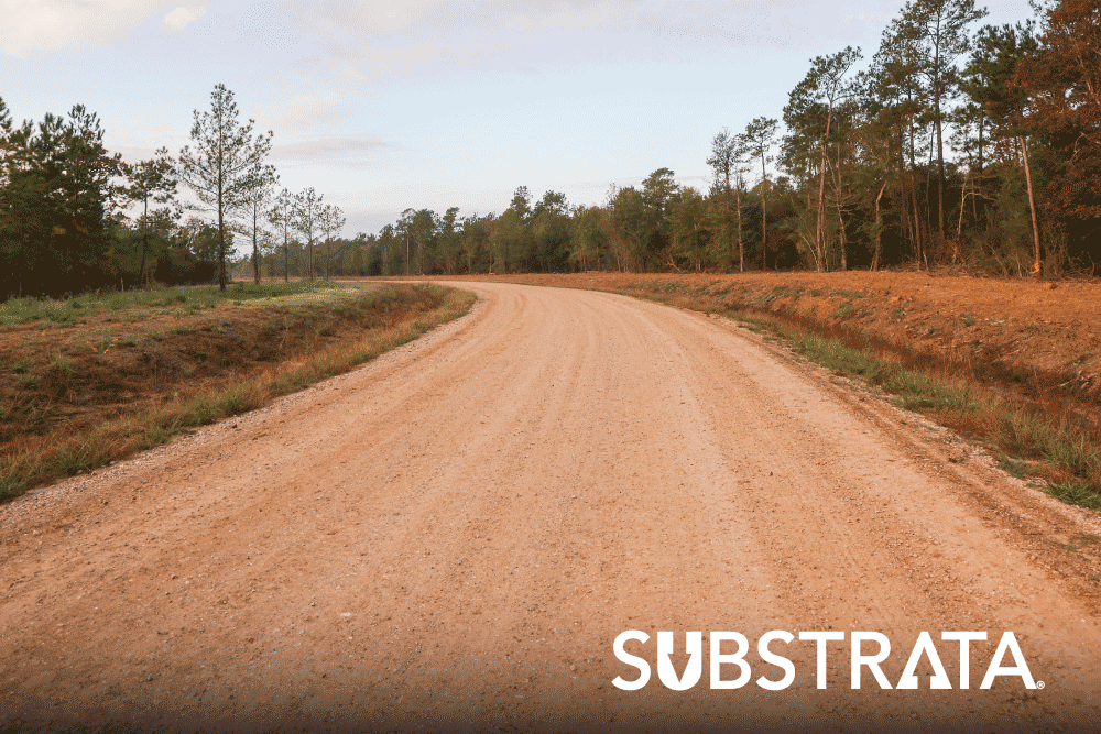 Low-cost unpaved road built with Perma-Zyme soil stabilizer in Texas