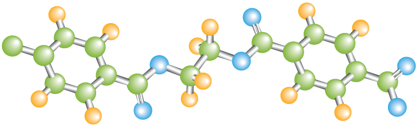Graphic of a polymer molecule