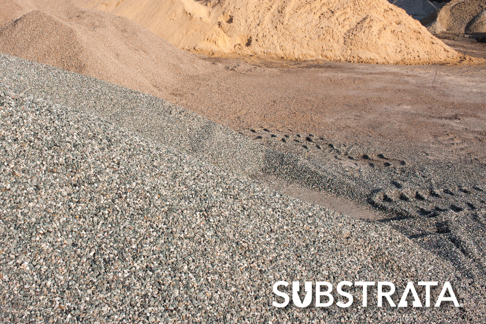 Close-up of aggregate rocks